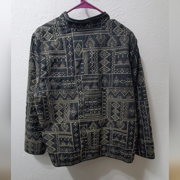 Black Jacquard Blazer open front. Brand Alfred dunner - Picture 2 of 11